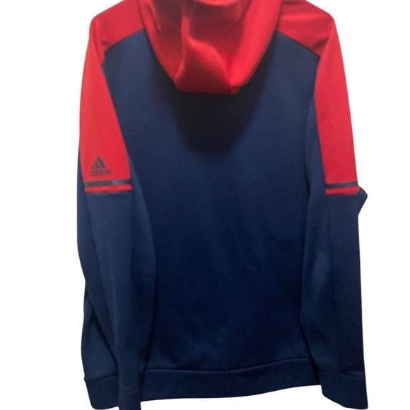 Adidas XL Blue and Red Hoodie with Sporty Accents - Picture 4 of 5